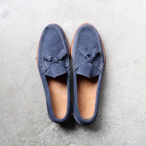 RANCOURT & Co. Tassel Loafers US9.5 D Navy Suede Moccasin Box & Bags Shoe Horn - Bild 2 von 18