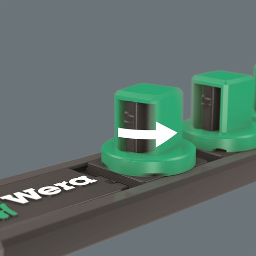 Wera C 1 Zyklop Magnetic Socket Rail Set 1/2" Drive 9 Pieces SAE 05005480001 - Picture 4 of 5