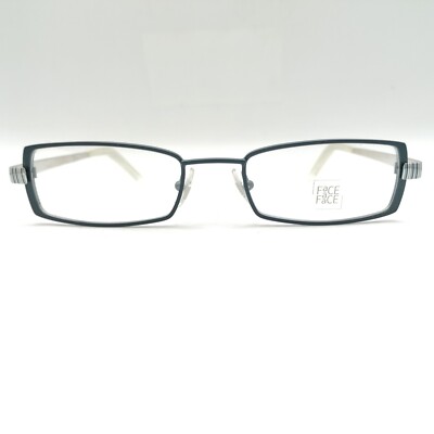 Face A Face Brille Paris Handmade in France Ligne 2 930 Neu 52/19 Blau /Silber 