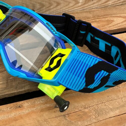 Scott Prospect WFS Roll-Off Motocross enduro Goggles - BLUE / BLACK / FLO YELLOW - Picture 5 of 6
