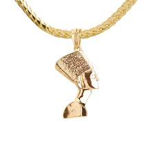 Mens Hip Hop Egyptian Queen Nefertiti Pendant 20" Miami Cuban Chain MCP 65 G