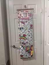 Hello Kitty Twin Quilted Blanket Comforter 60 x 90 Pink Rainbow Clouds New