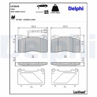 Delphi BremsbelÄGe Satz Vorderachse Passend FÜR Alfa Romeo 159 166 Brera Spider