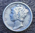 1923 P Mercury Dime Silver Circulated Business Strike Uncertified