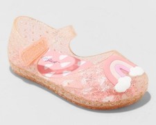 Cat  Jack Toddler Girls Hydee Rainbow Glitter Mary Janes Size 9 Jelly Sandals