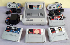 Super Nintendo SNES console bundle fully tested GC full set up inc Super Mario