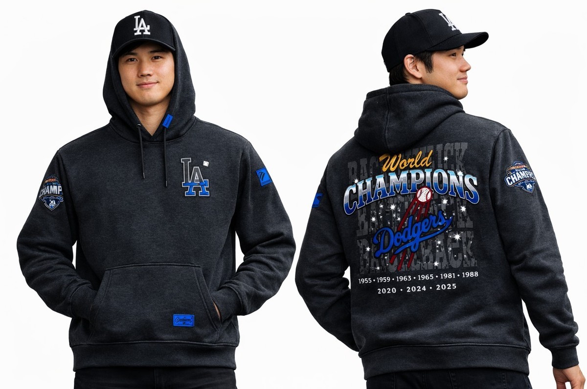 Dodgers Back to Back Champions Hoodie XL 3/30 Giveaway NEW SEALED
