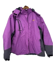 Wantdo Women Lined Ski Jacket Plus 3X Purple Waterproof Detachable Hood Gorpcore