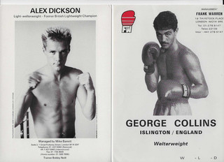 3 x BOXING Promotional Cards [Dickson/Collins/Greene]
