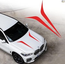 2pcs 39" Car Hood Stripe Sticker for Auto Racing Sport Body Side Skirt Roof Hood