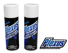 MADE in USA Plexus Plastic Cleaner Protectant & Polish 7oz Can 2 Pack w Sticker