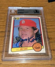 Jim Kaat St. Louis Cardinals Signed 1983 Donruss Card Beckett Certified