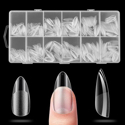 600 Stück Nageltips Mandel, Nagel Tips Set, Press on Nails, Full Cover Nail T...