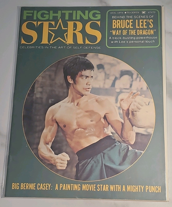 Fighting Stars August 1974 Martial Arts Bruce Lee Way of the Dragon Bernie Casey
