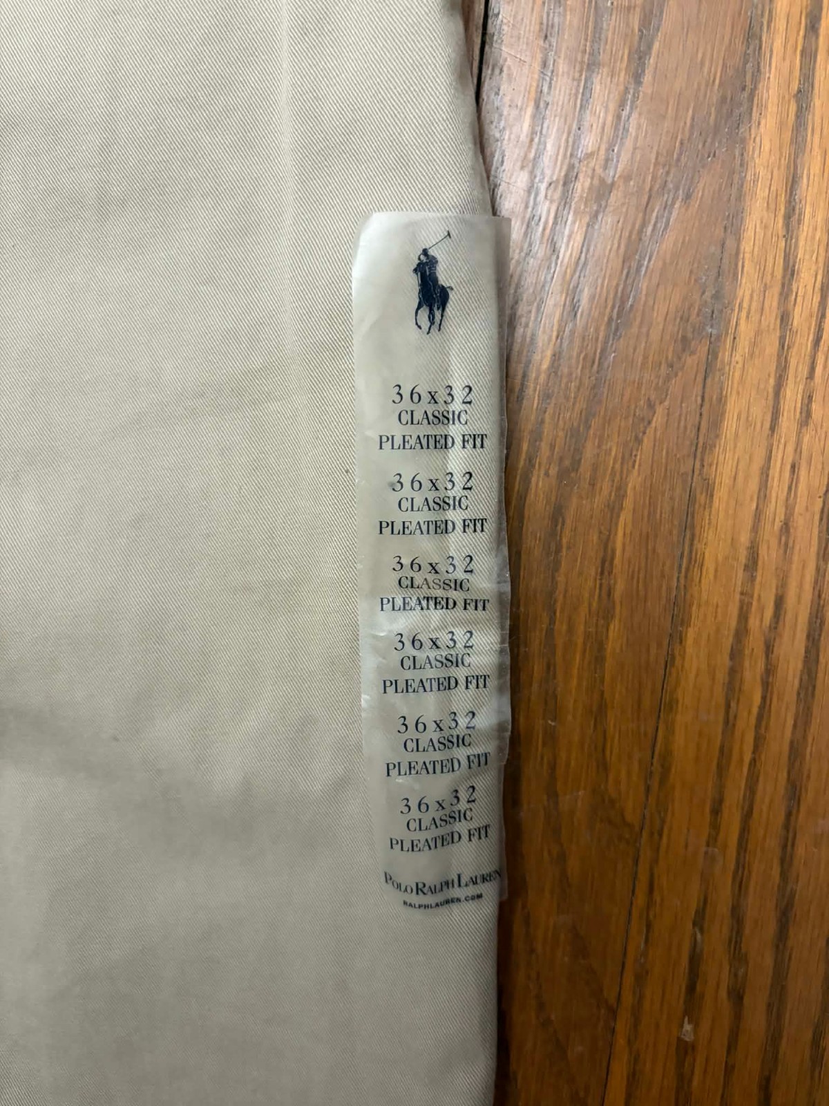 Polo Ralph Lauren Pants Mens 36x32 Beige Chinos Classic Pleated Fit Vintage thumbnail 21