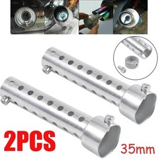2X Universal Motorcycle Motorbike Exhaust Can Pipe Muffler Baffle DB Killer 35mm