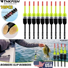 10PCS Fishing Slip Bobber Float Kit for Fishing Floats Bobbers Split Shot Sinker