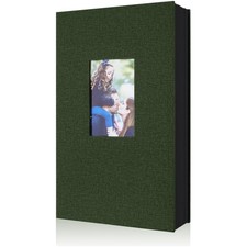 Exquisite 300 Pocket Green Linen Photo Album - Perfect for Cherished Memories
