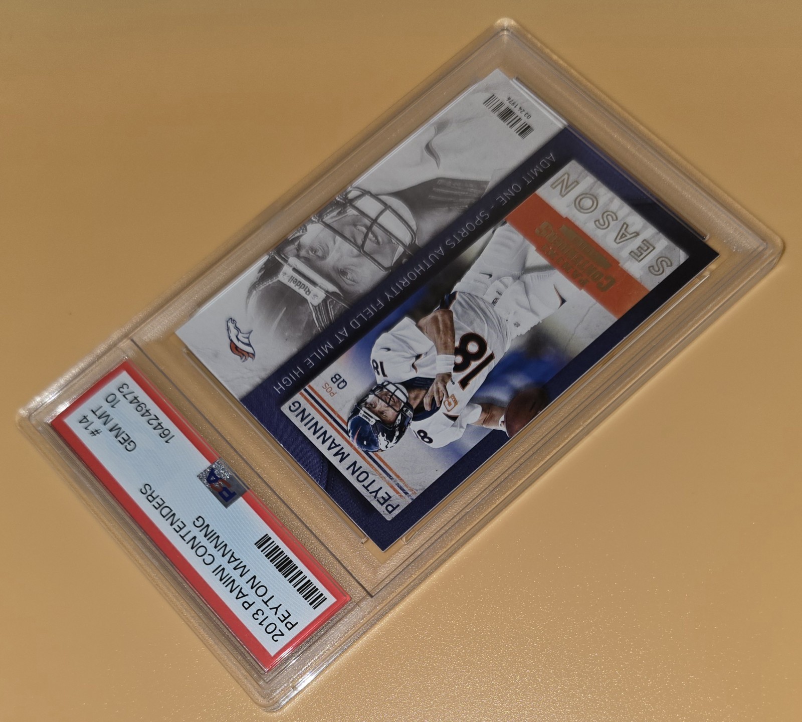 Peyton Manning PSA 10 Low Pop 2013 Panini Contenders Football #14 Denver Broncos view 6