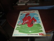 May 11, 1962 St. Louis Cardinals Baseball Scorecard vs. Los Angeles Dodgers