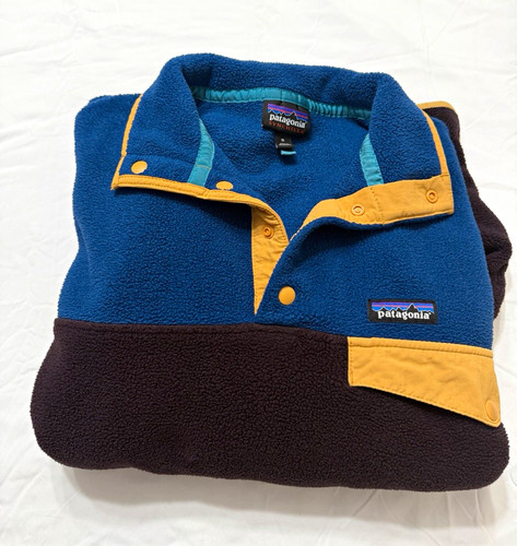 Patagonia Synchilla Fleece Colorblock 1/4 Snap Collared Pullover Chest Pocket M