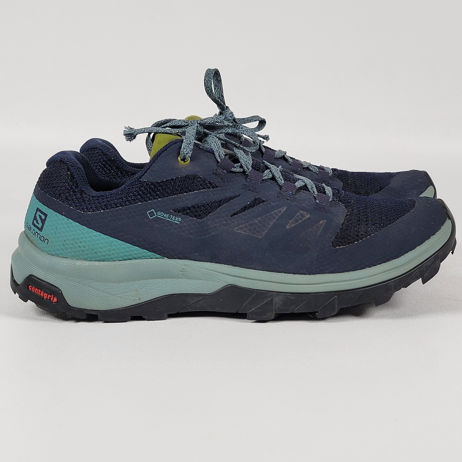 Scarpe da trekking Salomon blu donna Outline Gore Tex trail sneakers taglia 8