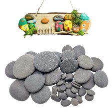 50PCS Flat Smooth River Rocks for Painting, DIY Arts and Crafts Decoration