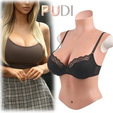 Realistic B-H Cup Silicone Breast Forms Breast Plate Fake Boobs For Crossdresser