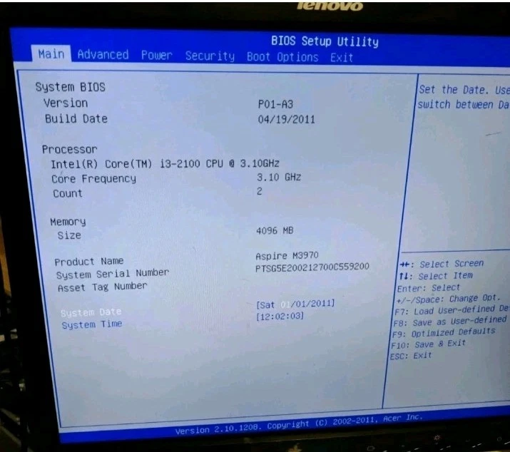 ACER aspire M3970 - INTEL i3-2100 - RAM 4Gb - 500GB - PC Computer Windows 7 ✅ - Imagen 2 de 4
