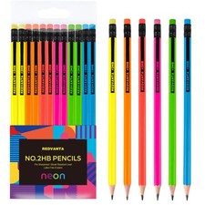 Pre-Sharpened Pencils 2 Neon Pencil for Fun Number 2 Pencils with Erasers fo...