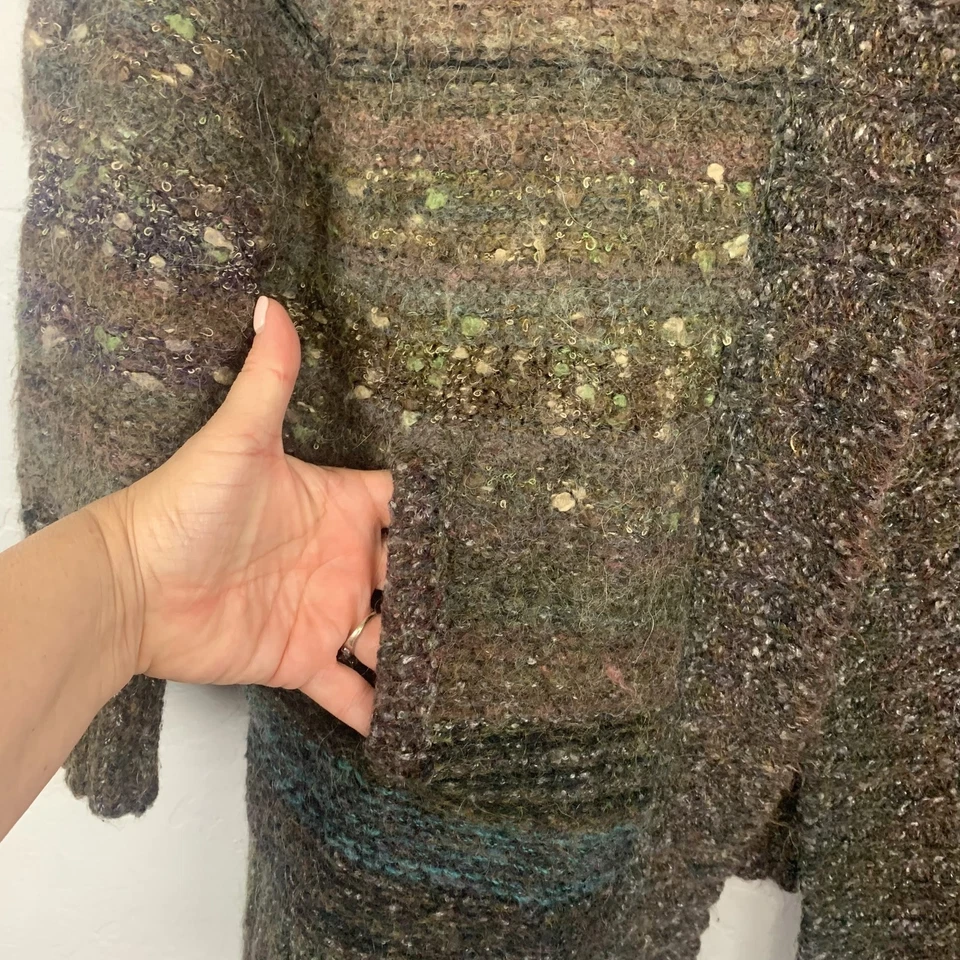 Suéter Free People de gran tamaño para mujer XS multicolor mezcla de alpaca tejido boho Foto 4 de 4