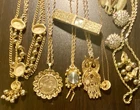 Vintage Gold Color Costume Jewelry