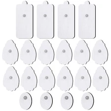 TENS/EMS Unit Replacement Pads NURSAL 20 Pack 3.5mm Snap Electrode A-white 