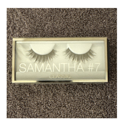 Samantha #7 Classic Strip False Eyelashes Black Shade Natural Effect