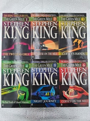 The Green Mile by Stephen King 1996 Complete Set 1-6 Paperback Book Lot Books