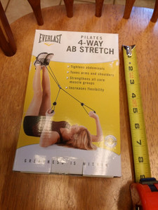 Everlast Pilates 4-Way Ab Stretch  Resistance Bands- Black- Pre-owned