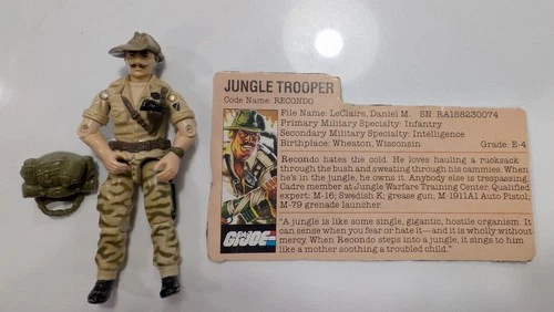 RARE Vintage G.I. Joe - Jungle Trooper Recondo with File Card