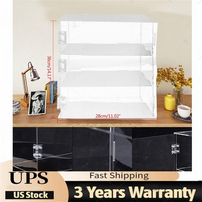 Acrylic 3 Tiers Display Case Shelf Dustproof Showcase Holder Action Figures New