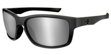 Harley-Davidson Men's Slot Bar  Shield Sunglasses - Silver Lenses/Black Frames