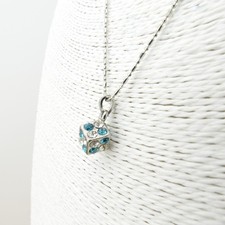 Simulated Diamond Dice Necklace