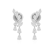 FANCY CUT MOISSANITE EARRING ,STERLING SILVER...