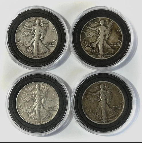 Lot Of 8 Walking Liberty Half Dollars 90% Silver P, D and S Mint