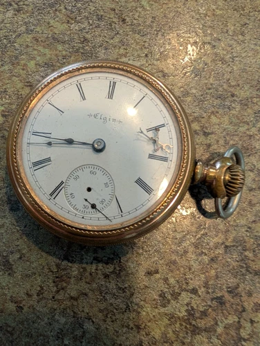 Antique 1898 ELGIN Pocket Watch Model 3 15j Grade 141  Size 18s ~ AS IS