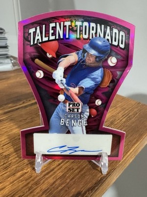 2026 Leaf Pro Set Metal Baseball Carson Benge Prospect RC /7 Auto Talent Tornado
