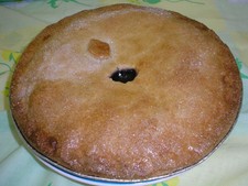 Home Made MORELLO CHERRY & APPLE FRUIT PIE  (8" size)  Free Postage