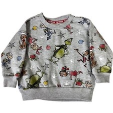 The Grinch SZ 2T Light Heather Gray Sweatshirt