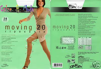 2 PAIRS OMSA MOVING 20 BLACK RESTFUL TIGHTS SIZE 2