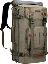 WITZMAN Canvas Backpack Vintage Travel Backpack LG Laptop Bags Convertible NEW 