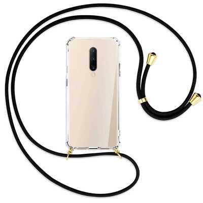 Handykette für OnePlus 7 Pro schwarz (G) Hülle mit Band Kordel zum Umhängen