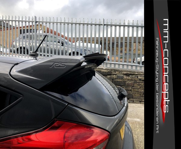 CUP Dachspoiler Ansatz Schwarz FüR Ford Focus 3 III RS Heck VerläNgerung Ver. 2-image